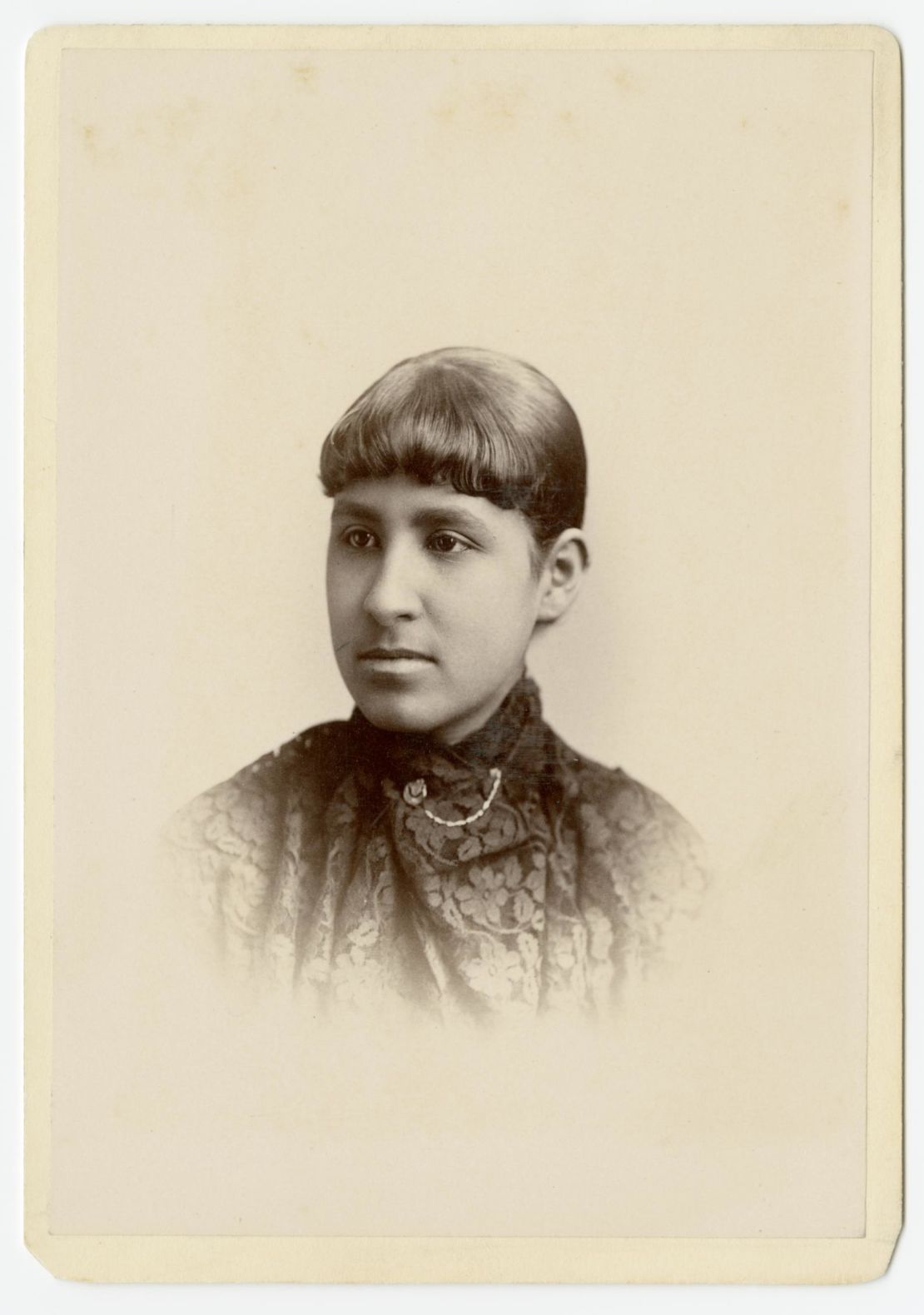 A 1884 portrait of Mary E. Church Terrell, one of the first African-American women to earn a college degree. She was a suffragist and campaigned for civil rights. 