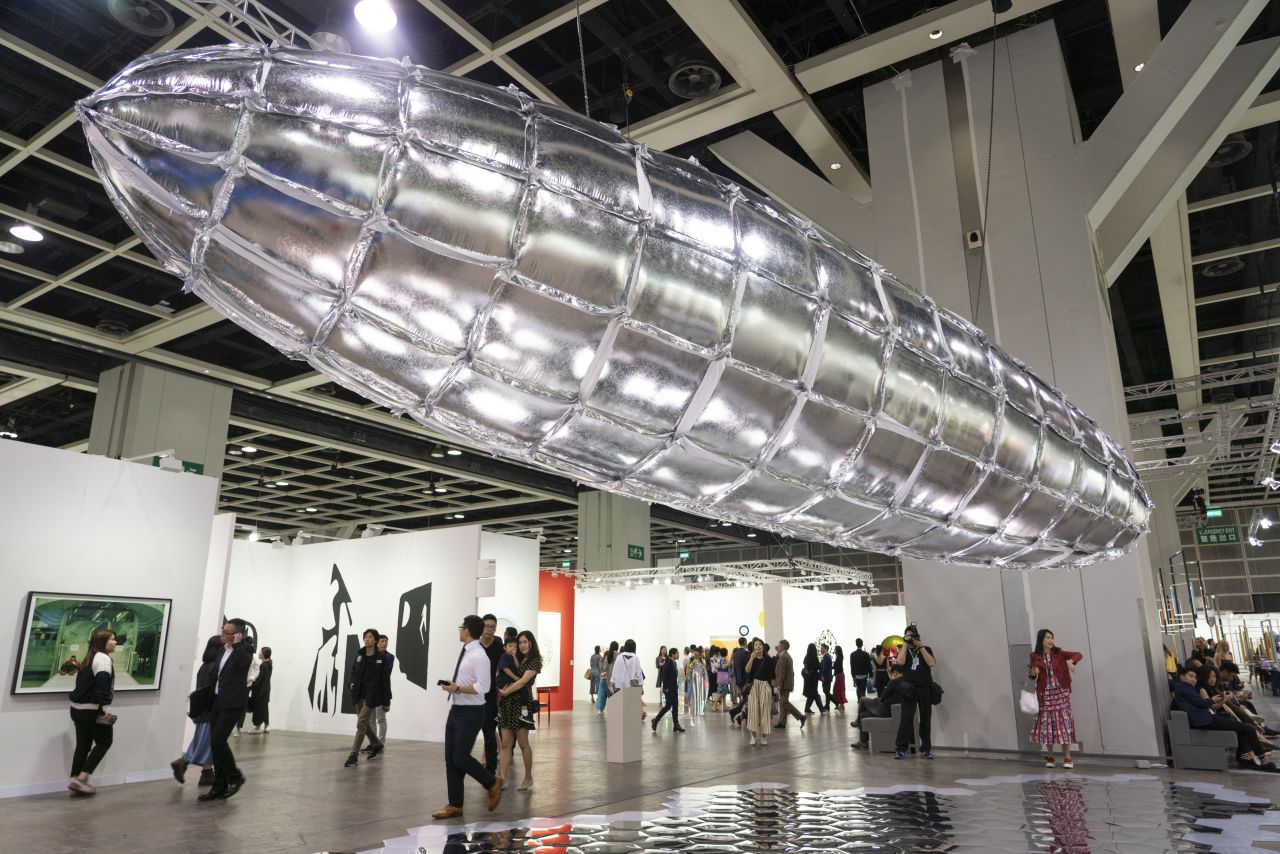 An art installation by Lee Bul on display at Art Basel on March 28, 2019 in Hong Kong.