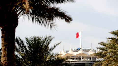The circuit tower ahead of the Formula One Bahrain Grand Prix at the Bahrain International Circuit.