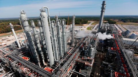 This Nov. 16, 2015 photo shows a section of the Mississippi Power Co. carbon capture power plant in DeKalb, Miss. Carbon capture entails catching the carbon emissions from a power plant or cement or steel factory and injecting them underground for permanent storage. (AP Photo/Rogelio V. Solis)