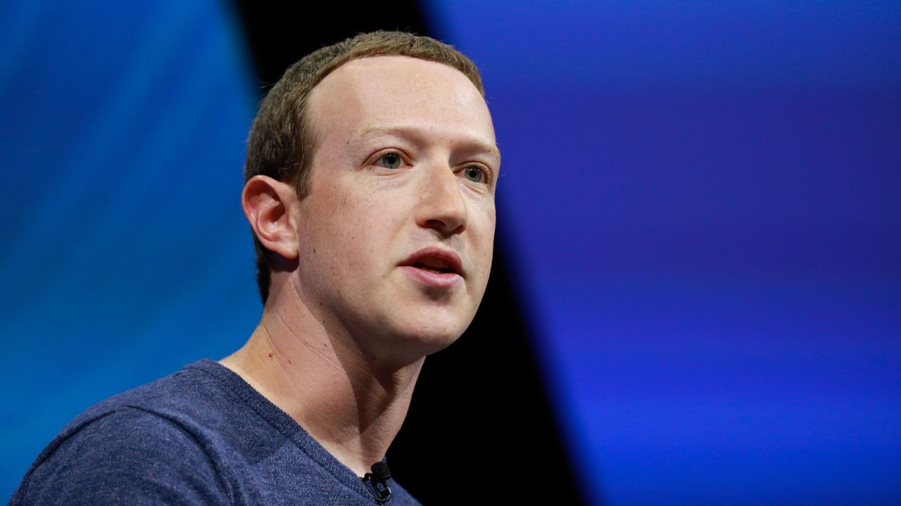 Facebook's CEO Mark Zuckerberg delivers a speech at the VivaTech (Viva Technology) show in Paris, on May 24, 2018. (Sipa via AP Images)