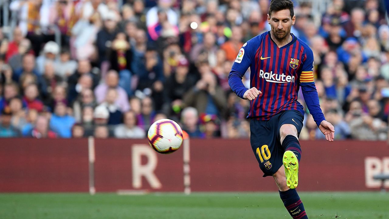 Messi's free-kick decided the Catalan derby.