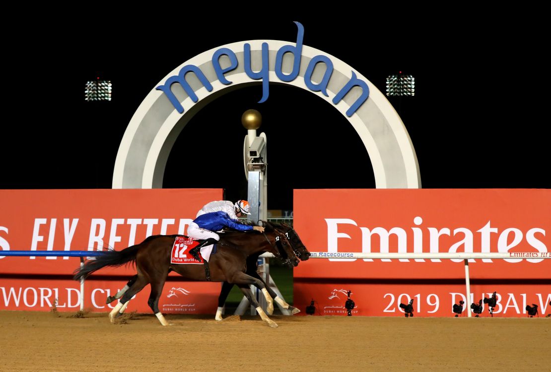 By a nose ... Thunder Snow wins the Dubai World Cup.
