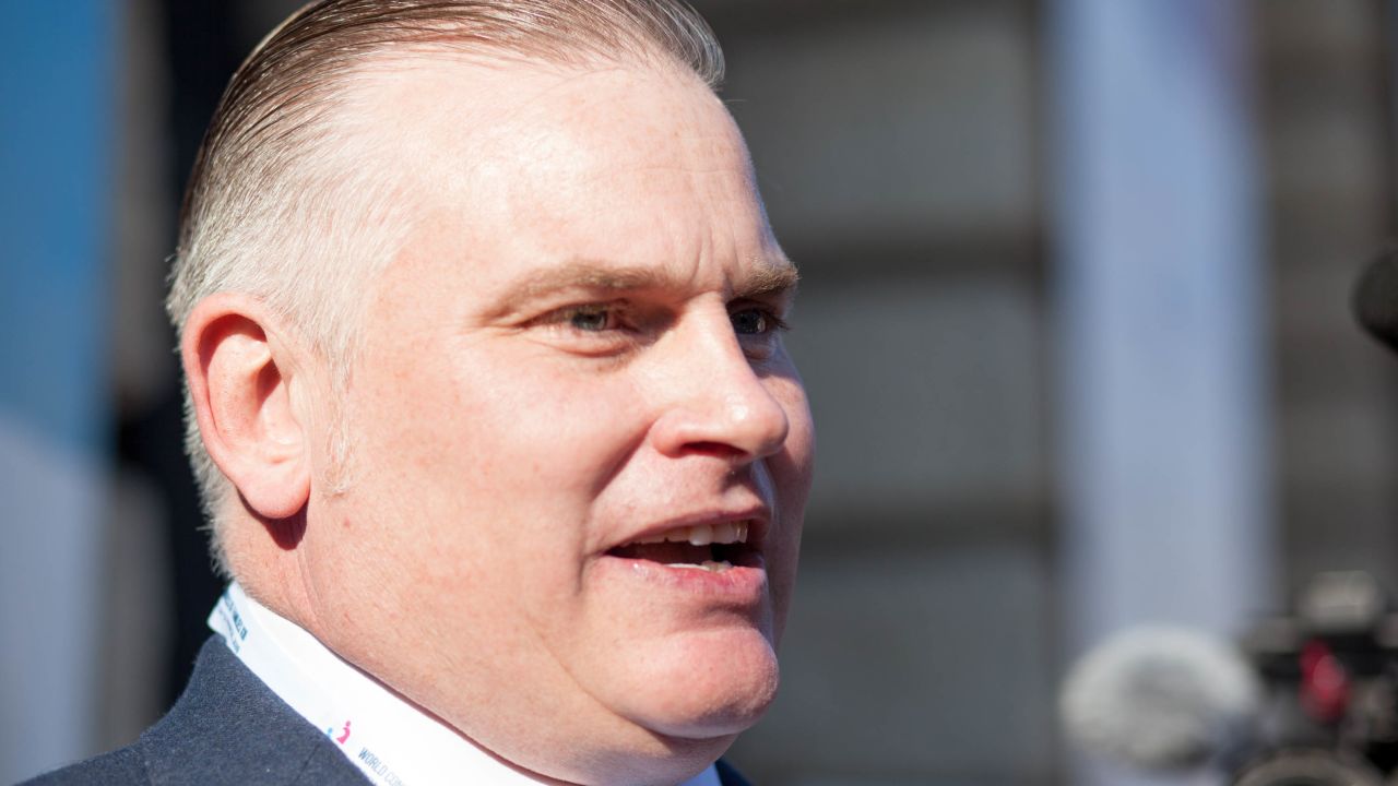 WCF president Brian Brown speaks to reporters at the beginning of the conference on Friday.