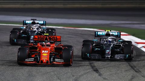 Leclerc had led for most of the race.