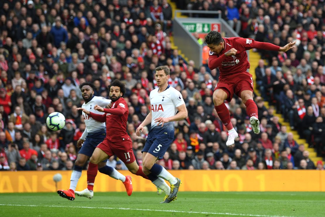 Roberto Firmino's first-half header gave Liverpool the lead.