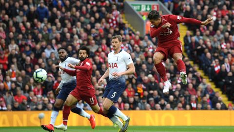 Roberto Firmino's first-half header gave Liverpool the lead.