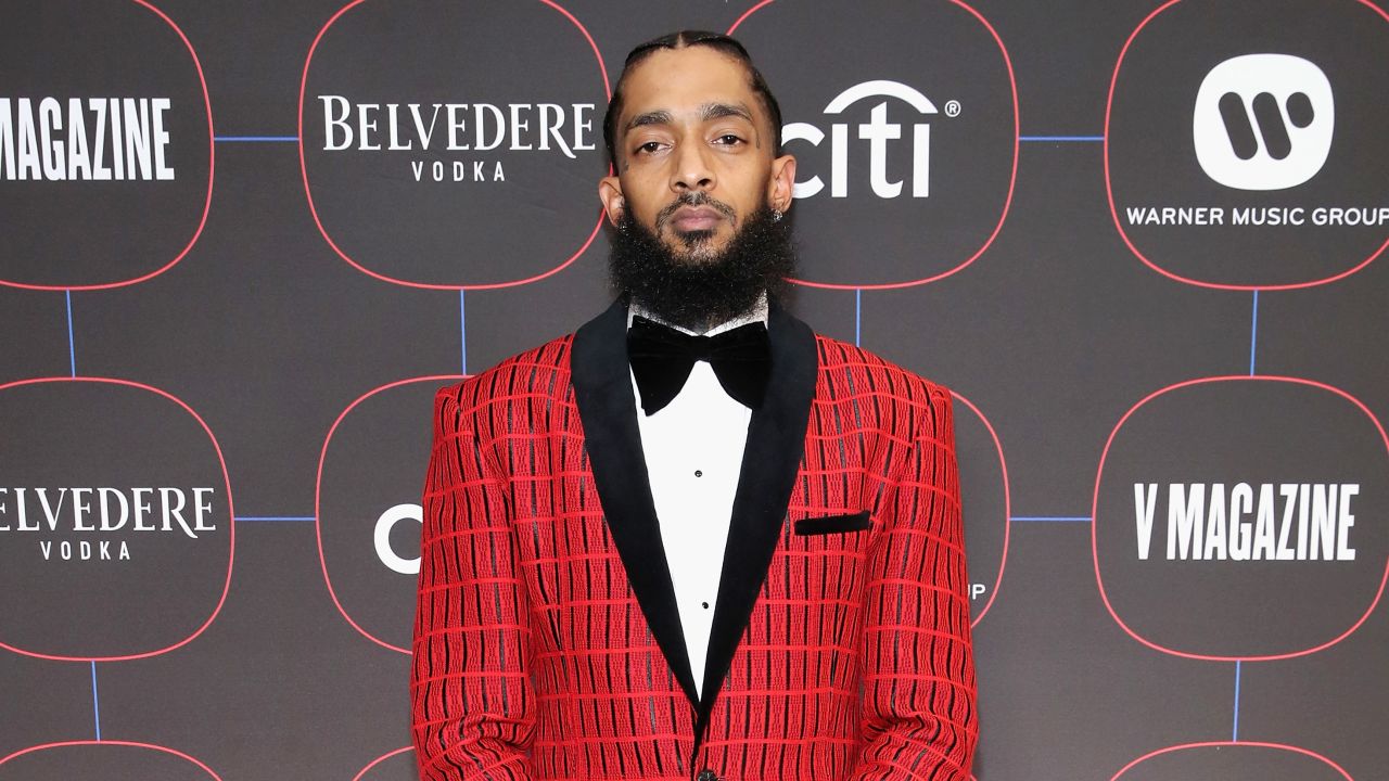 Nipsey Hussle attends the Warner Music Pre-Grammy Party at the NoMad Hotel on February 7, 2019 in Los Angeles, California. 