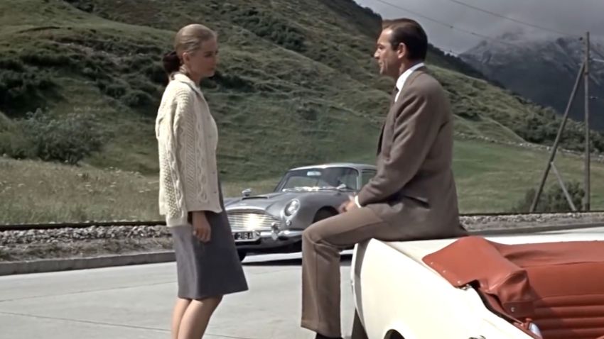 Tania Mallet and Sean Connery in "Goldfinger."