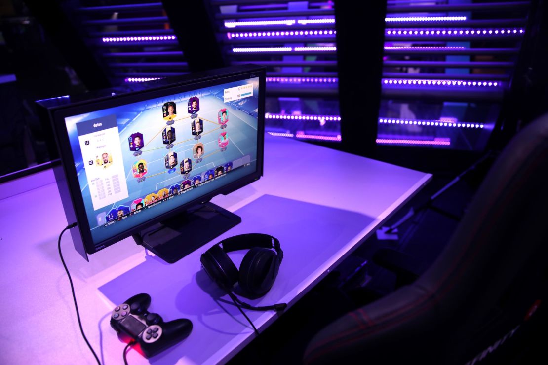 Gamers at the tournament play 'Ultimate Team' -- popular among online FIFA players.