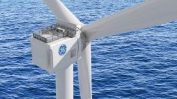 An illustration shows the GE Haliade-X offshore wind turbine 