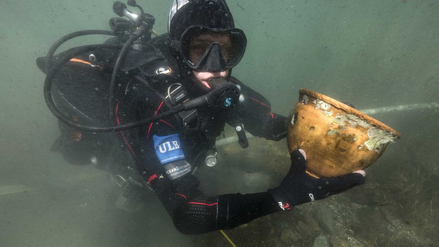 Divers found an extraordinary set of artefacts on the underwater reef.