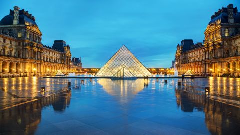 About 10 million people from around the world visit the Louvre every year. 