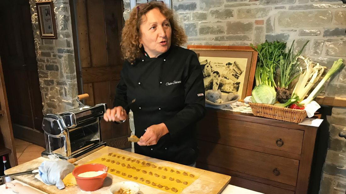 <strong>Preserving traditions: </strong>Salvetti's sister Clelia serves up Masche-influenced dishes like Ravioli del Plin and Vitello Tonnato at Trattoria Salvetti.
