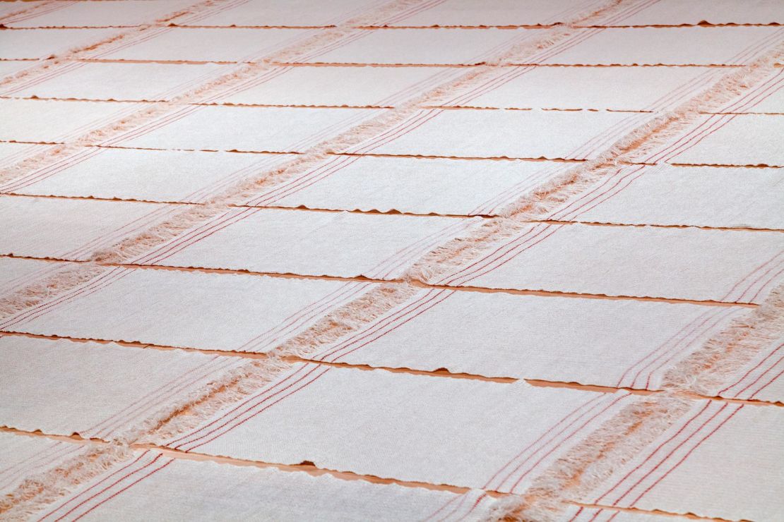 "Many (detail)," 2019 by Sonya Clark, in collaboration with The Fabric Workshop and Museum, Philadelphia.
