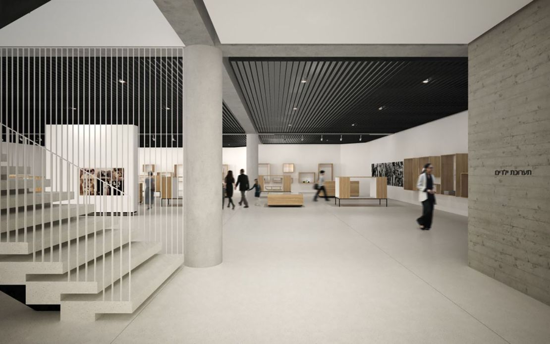 An artistic rendering of the Family and Children's Exhibition Gallery located on the Shoah Heritage Campus.