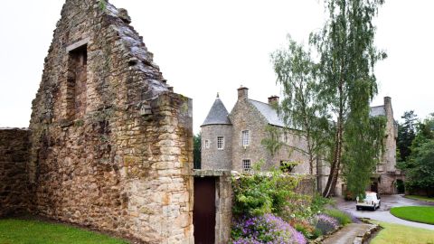 Ferniehirst Castle, home of Dame Janet Scott.