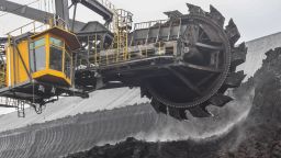 Picture taken on January 23, 2019 shows a bucket wheel excavator mining lignite from the Welzow-Sued brown coal opencast mine in Welzow, eastern Germany. - The so-called "Kohlekommission" (coal commission), a governmental commission for growth, structural change and employment, that is meeting in Berlin on January 25, 2019, is to announce a roadmap for exiting coal as part of efforts to make Germany carbon-neutral by 2050. (Photo by Patrick Pleul / dpa / AFP) / Germany OUT        (Photo credit should read PATRICK PLEUL/AFP/Getty Images)