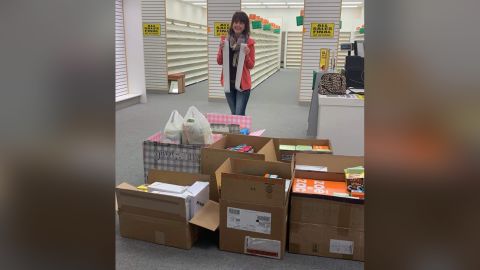 Addy Tritt bought the last 204 pairs of shoes from a local Payless so she could donate them to flood victims.