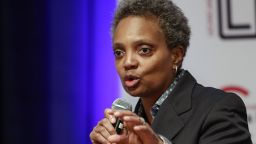 Chicago mayoral candidate Lori Lightfoot speaks during a forum on crime and violence at University of Chicago Institute of Politics, Harris School of Public Policy and Crime Lab in Chicago on March 13, 2019. (Photo by Kamil Krzaczynski / AFP)        (Photo credit should read KAMIL KRZACZYNSKI/AFP/Getty Images)