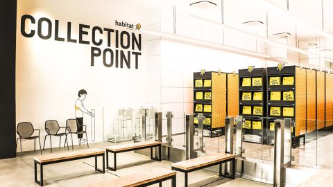 Habitat by Honestbee's robotic collection point. 