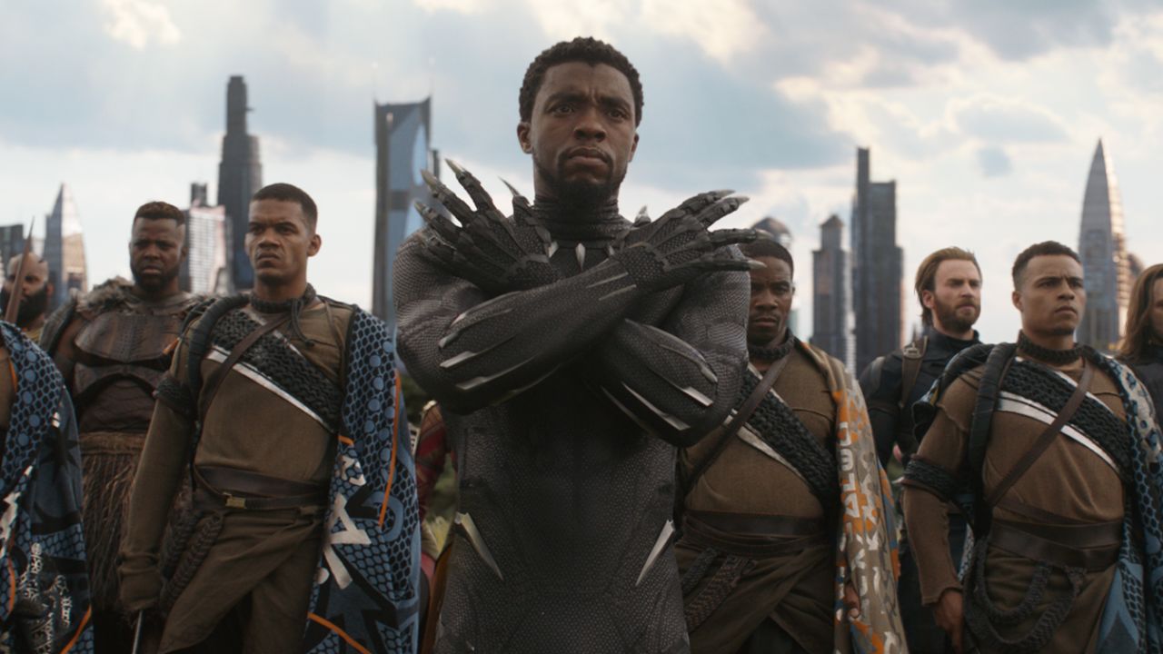 Chadwick Boseman as Black Panther in "Avengers: Infinity War."