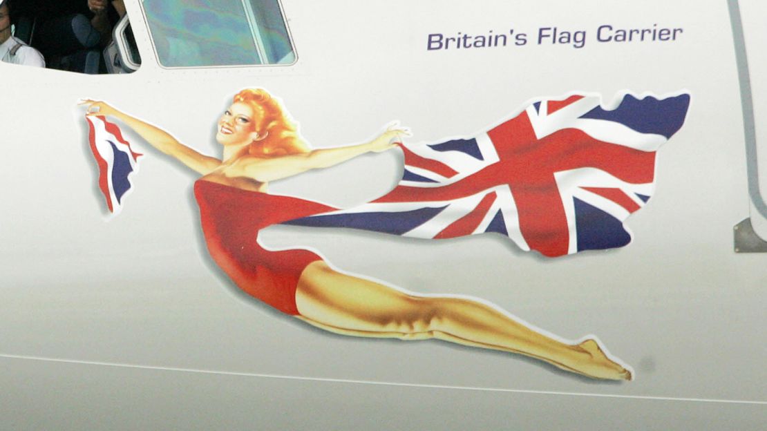 The airline's Flying Lady emblem was based on the "pin-up girls" of the 1930s and 1940s.