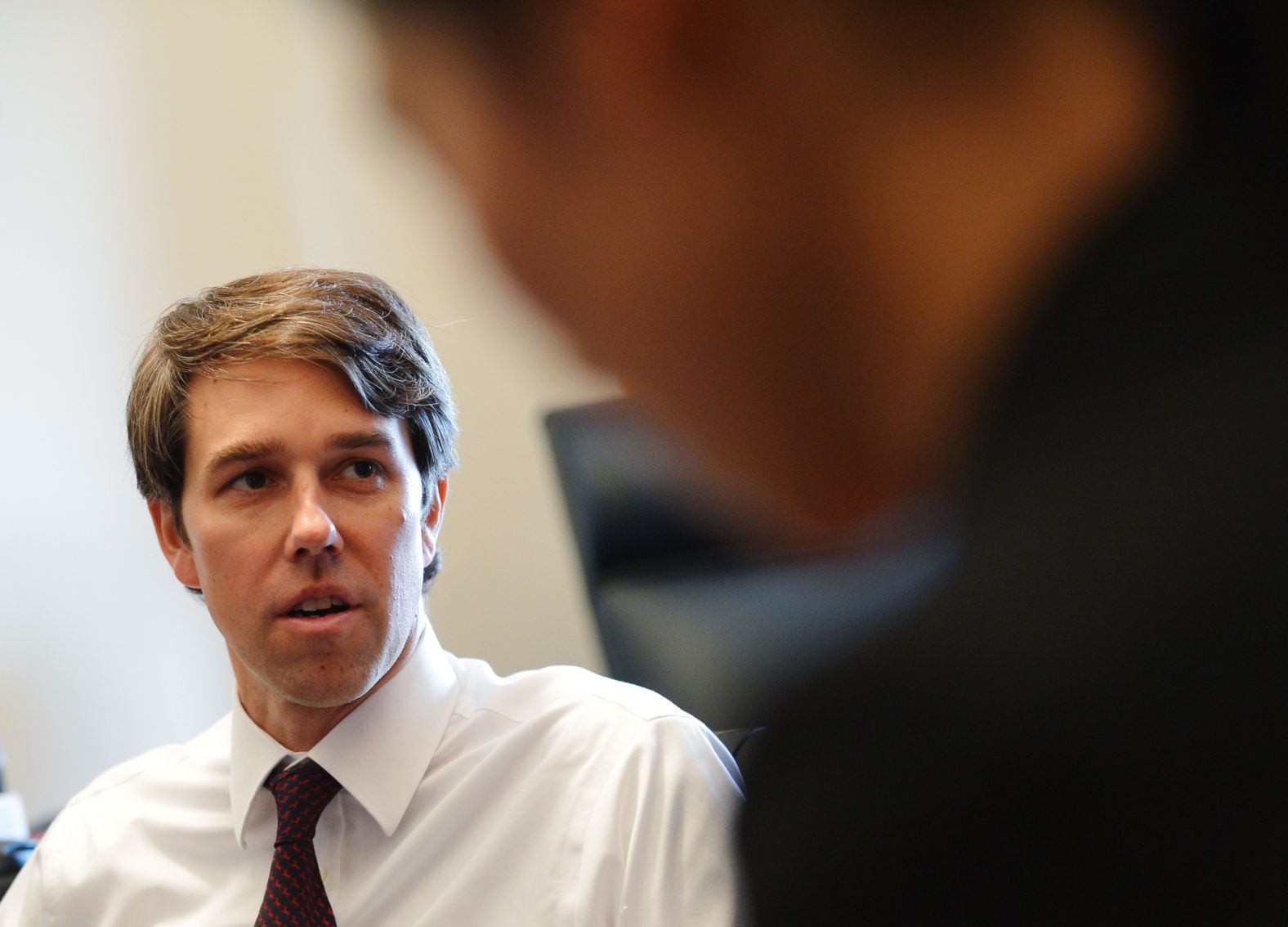 O'Rourke meets with campaign volunteers in February 2013. He served Texas's 16th District for three terms.