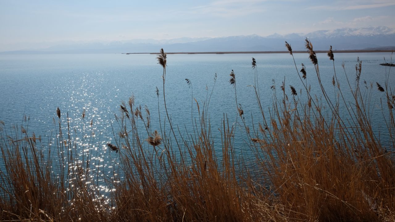 Beautiful Issyk-Kul is the world's second-largest saline lake.
