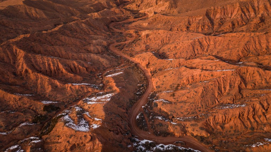 "Mars Canyon," as seen from Dros' drone. 