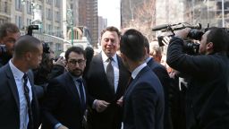Tesla CEO Elon Musk arrives at Manhattan federal court for a hearing on his fraud settlement with the Securities and Exchange Commission (SEC) in New York City, U.S., April 4, 2019.  REUTERS/Shannon Stapleton