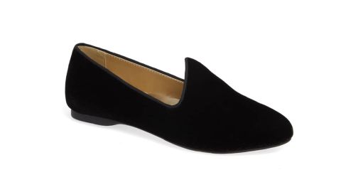 <strong>The Heron Slipper, Black Velvet ($120; </strong><a href="https://click.linksynergy.com/deeplink?id=Fr/49/7rhGg&mid=1237&u1=0405birdies&murl=https%3A%2F%2Fshop.nordstrom.com%2Fs%2Fbirdies-the-heron-slipper-women%2F5105385%3Forigin%3Dcategory-personalizedsort%26breadcrumb%3DHome%252FWomen%252FShoes%252FSlippers%26color%3Dolive%2520velvet" target="_blank" target="_blank"><strong>nordstrom.com</strong></a><strong>)</strong>
