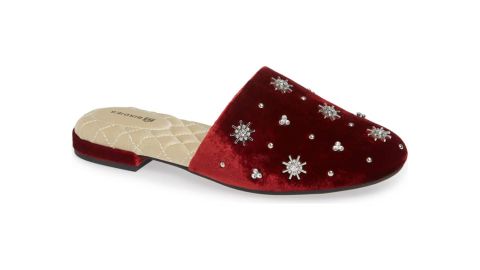 <strong>The Songbird Slipper, Burgundy Crystal Velvet ($140; </strong><a href="https://click.linksynergy.com/deeplink?id=Fr/49/7rhGg&mid=1237&u1=0405birdies&murl=https%3A%2F%2Fshop.nordstrom.com%2Fs%2Fbirdies-the-songbird-slipper-women%2F5105380%3Forigin%3Dcategory-personalizedsort%26breadcrumb%3DHome%252FWomen%252FShoes%252FSlippers%26color%3Dburgundy%2520crystal%2520velvet" target="_blank" target="_blank"><strong>nordstrom.com</strong></a><strong>)</strong>