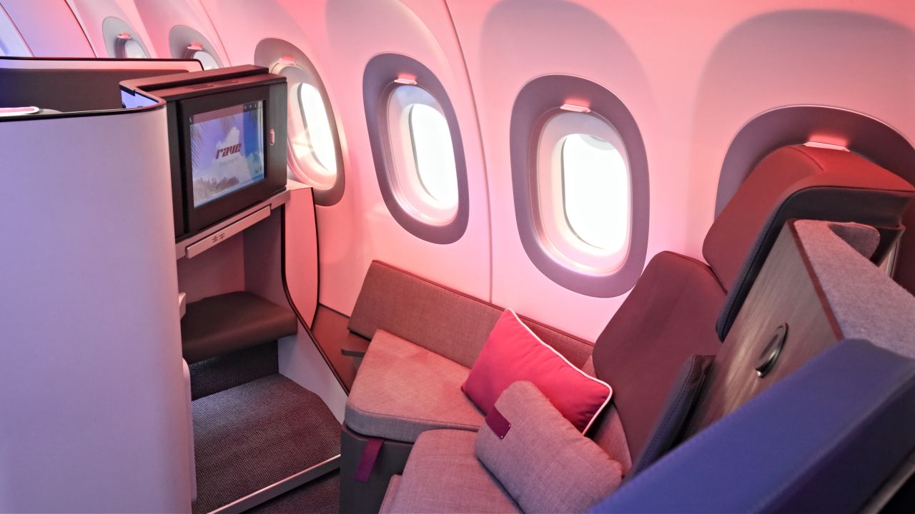 <strong>New concept</strong>: Airbus has taken an economy class configuration and transformed it into a lightweight and luxurious business class concept.