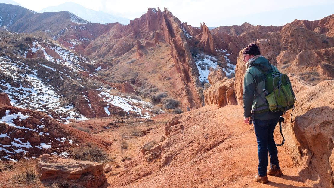 Dros visited "Fairytale Canyon" where rock structures resemble the Great Wall of China.