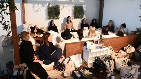 The sleep sanctuary where attendees learned tips on winding down before bed.