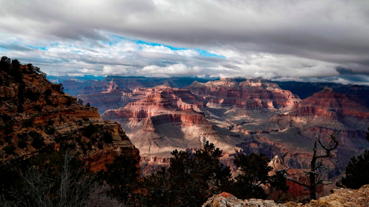 The view of the South Rim of the Grand Canyon is spectacular. 