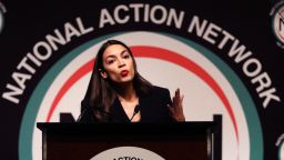 NEW YORK, NEW YORK - APRIL 05: U.S. Rep. Alexandria Ocasio-Cortez (D-NY) speaks at the National Action Network's annual convention on April 5, 2019 in New York City. Founded by Rev. Al Sharpton in 1991, the National Action Network is one of the most influential African American organizations dedicated to civil rights in America.  (Photo by Spencer Platt/Getty Images)