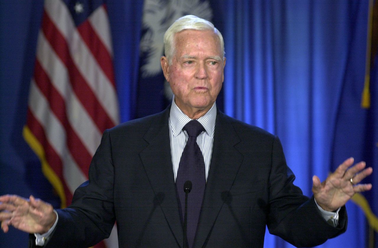 Former US Sen. <a href="https://www.cnn.com/2019/04/06/politics/ernest-fritz-hollings-dies/index.html" target="_blank">Ernest "Fritz" Hollings</a> of South Carolina died April 6 at the age of 97. He was a stalwart of South Carolina politics for decades, first as the state's governor and then as a US senator for 38 years.