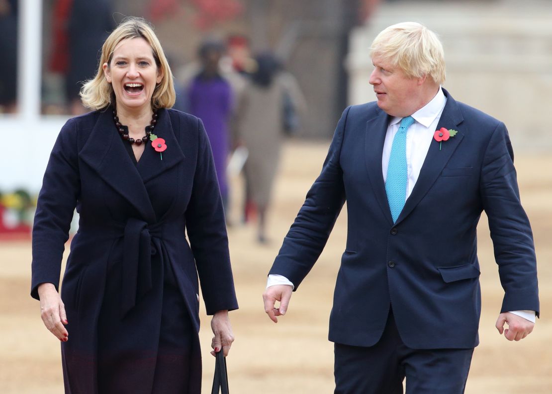 British papers have reported that Amber Rudd, left, and Boris Johnson might unite on a joint ticket.
