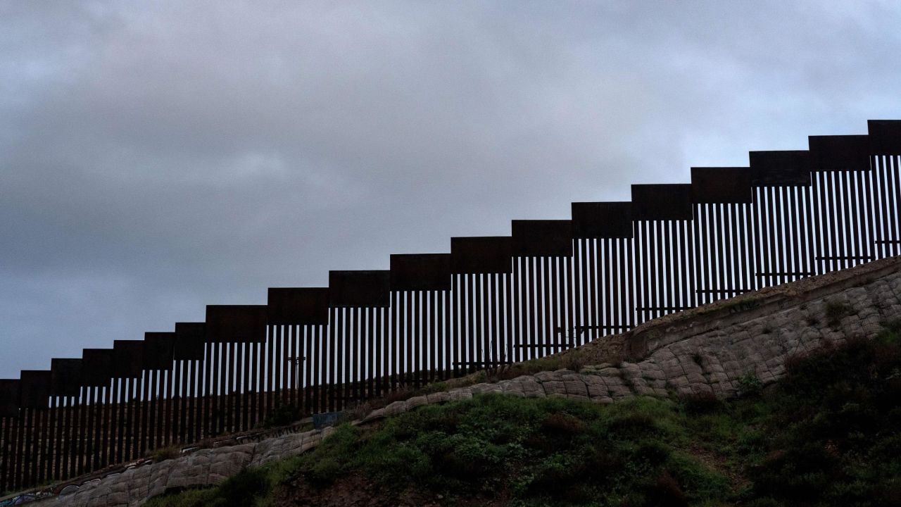 Picture of a section of the US-Mexico border fence seen from Tijuana, Baja California State, Mexico, on February 5, 2019. 