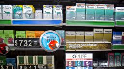 Reynolds American Inc. tobacco products sit on display for sale at a gas station in Princeton, Illinois, U.S., on Tuesday, May 2, 2017. Reynolds American is scheduled to release earnings figures on May 3. Photographer: Daniel Acker/Bloomberg via Getty Images