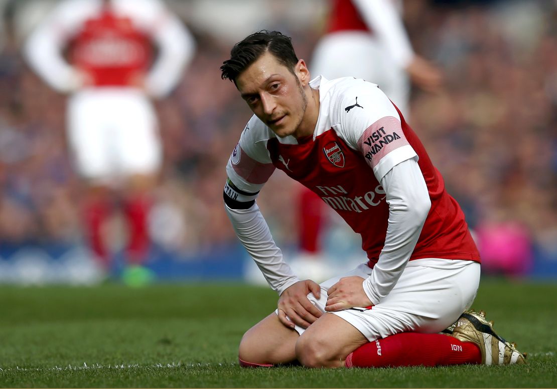 Mesut Ozil was named in Arsenal's starting XI to face Manchester City on Sunday.