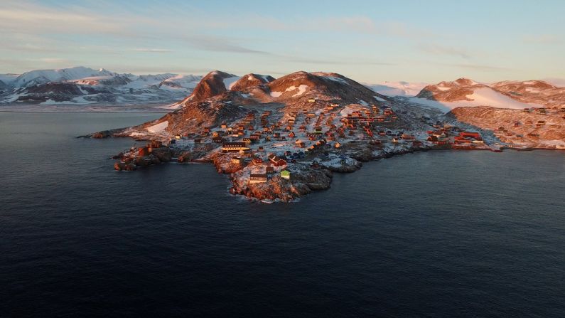 <strong>Far-flung destination:</strong> Situated on the edge of the frozen sea, it's the only inhabited piece of land on this coastline south of Greenland National Park.