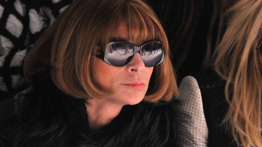 Anna Wintour attends the Vera Wang Fall 2012 fashion show in New York City. 