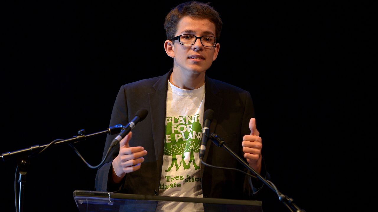 Felix Finkbeiner founded Plant for the Planet in 2007, when he was just nine years old. He is now a PhD student at Tom Crowther's lab at ETH Zurich. He's pictured at an award ceremony in 2015.