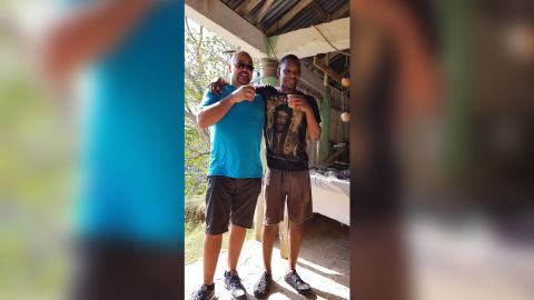 Carter Warrington, left, met Orlando Moore at the resort where they were both staying.