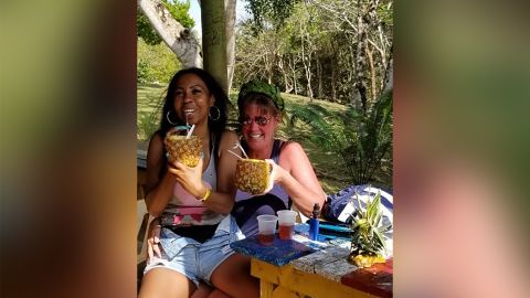 Portia Ravenelle and Cheryl Freeman spent a day together sighseeing with their partners.
