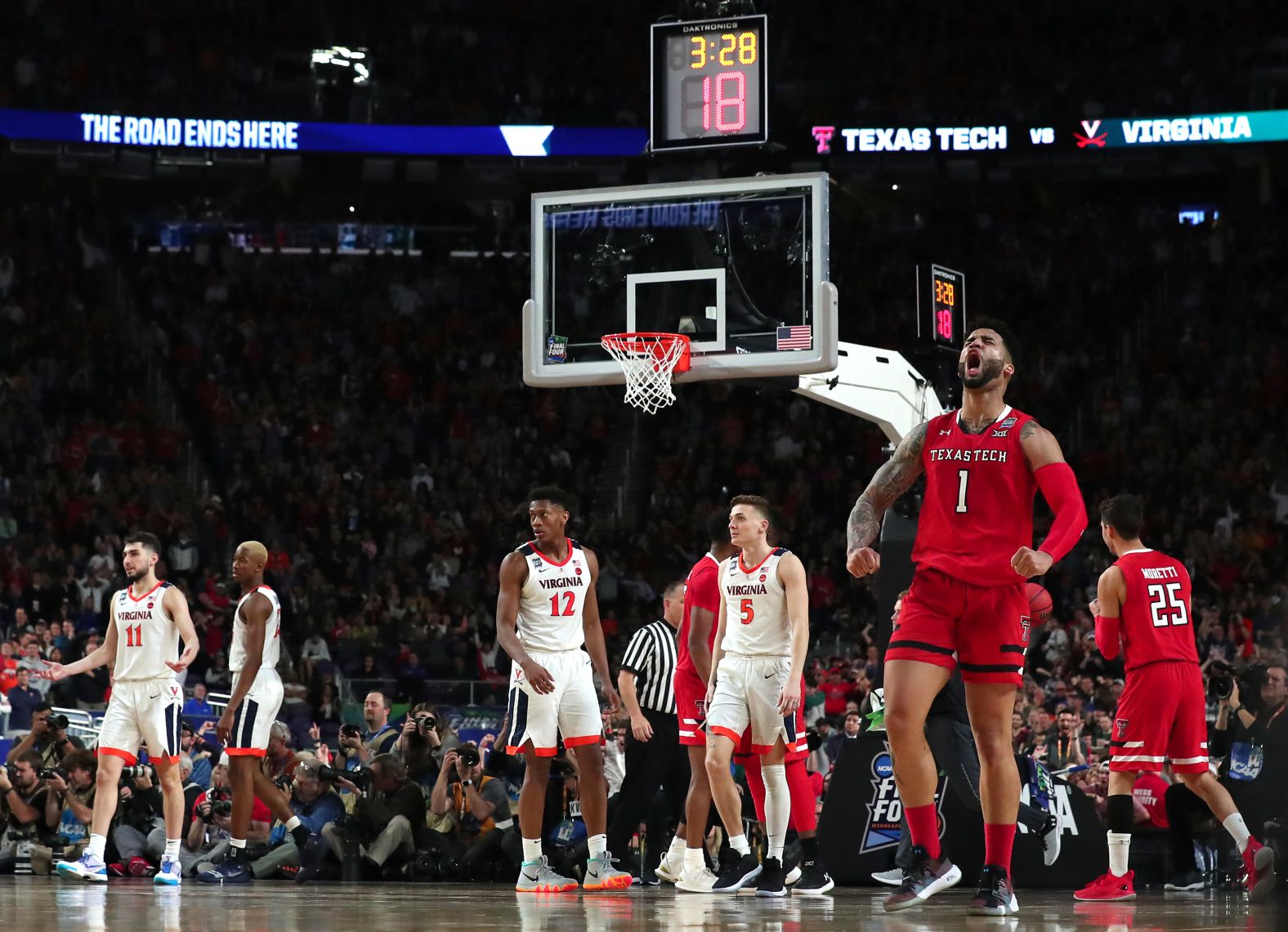 Texas Tech's Brandone Francis celebrates a second-half play. Francis came off the bench to score 17 points for the Red Raiders.