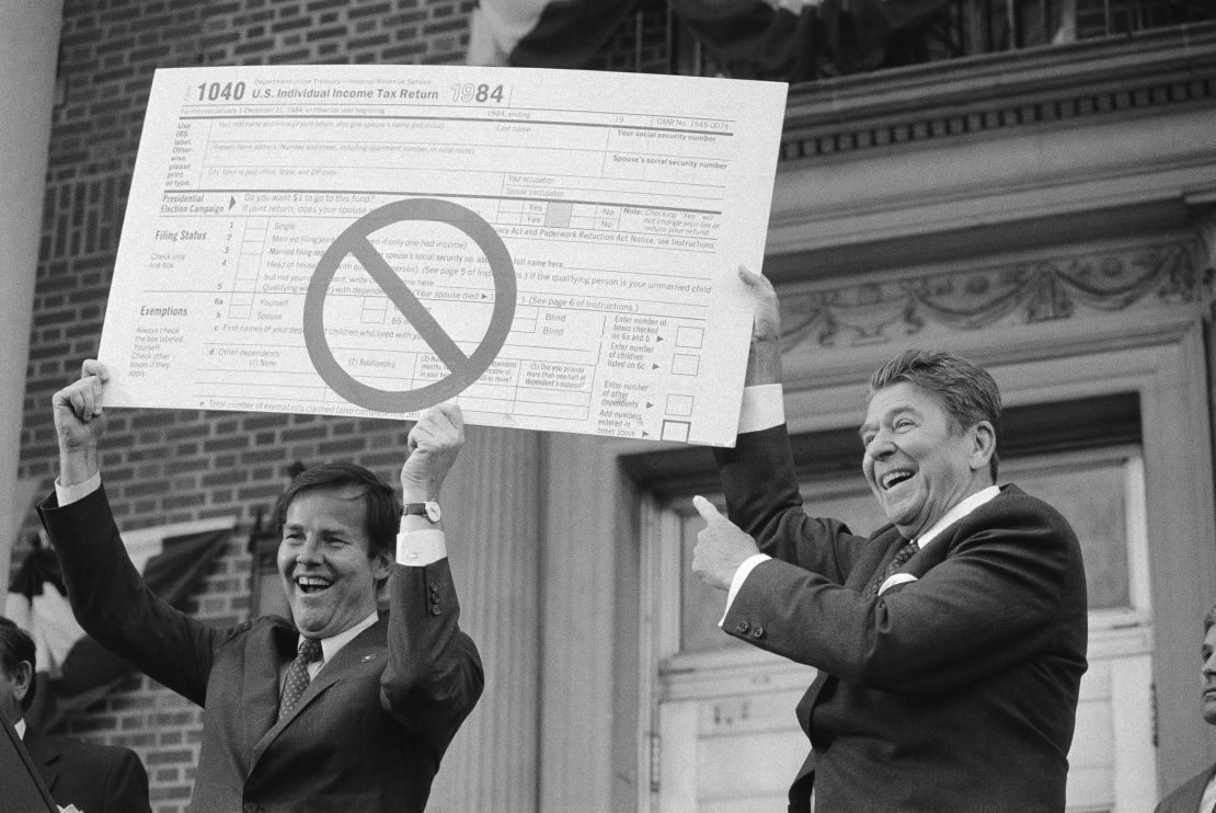 The 1980s were a good time for the US stock market, as investors welcomed tax cuts passed by President Ronald Reagan.